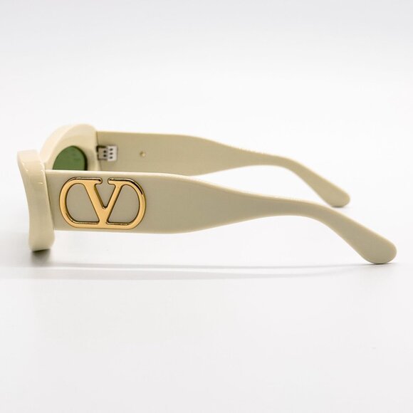 NEW VALENTINO SUNGLASSES VLS-178B IVORY/GREEN WOMEN EYEWEAR main image 6